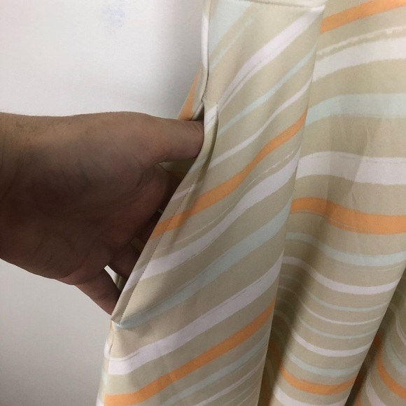LuLa roe Women’s tan and cream striped summer dress with pockets Size XL - Picture 7 of 11